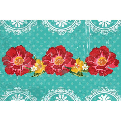 Floral I Gold Ornate Wood Framed Art Print with Double Matting by ND Art