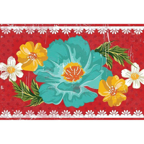 Floral III White Modern Wood Framed Art Print by ND Art