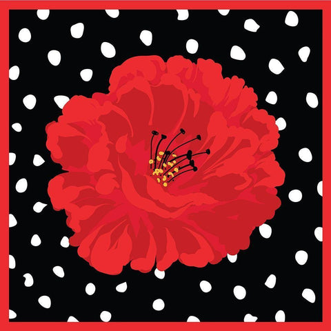 Poppy III Black Ornate Wood Framed Art Print with Double Matting by ND Art