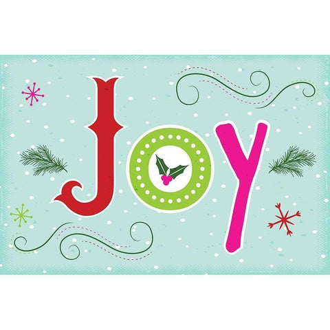 Joy White Modern Wood Framed Art Print by ND Art