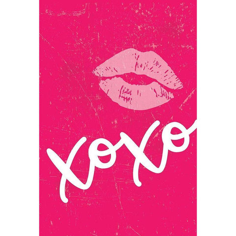 XoXo Black Modern Wood Framed Art Print by ND Art