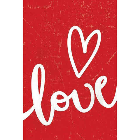 Love Black Modern Wood Framed Art Print by ND Art