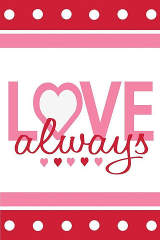 Love Always White Modern Wood Framed Art Print with Double Matting by ND Art