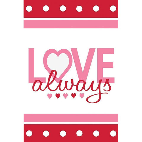 Love Always White Modern Wood Framed Art Print by ND Art