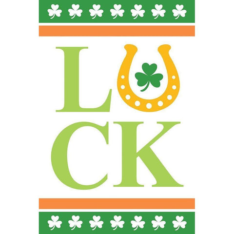 Luck Black Modern Wood Framed Art Print by ND Art