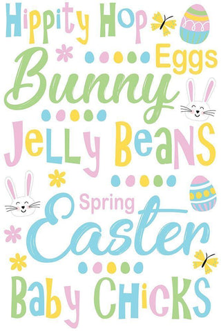 Easter Typography Black Ornate Wood Framed Art Print with Double Matting by ND Art