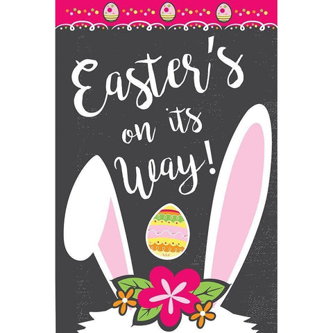 Easters On Its Way Gold Ornate Wood Framed Art Print with Double Matting by ND Art