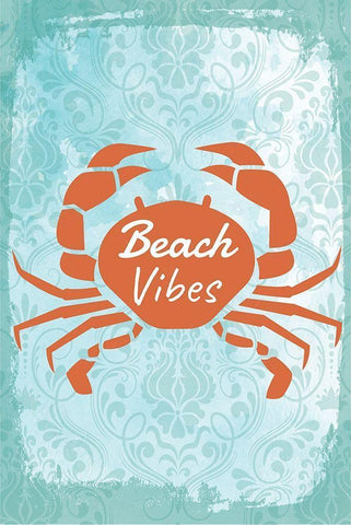 Beach Vibes Black Ornate Wood Framed Art Print with Double Matting by ND Art