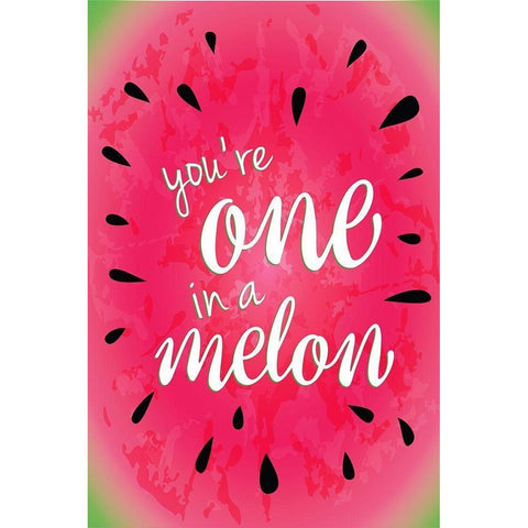 Watermelon I Black Modern Wood Framed Art Print with Double Matting by ND Art