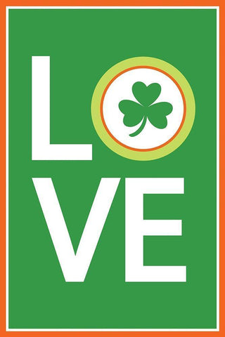 St. Patty Love Black Ornate Wood Framed Art Print with Double Matting by ND Art