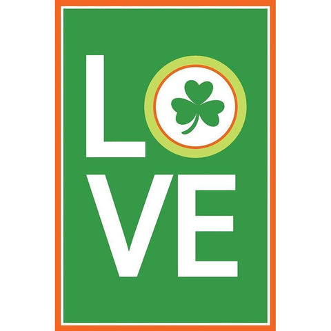 St. Patty Love White Modern Wood Framed Art Print by ND Art