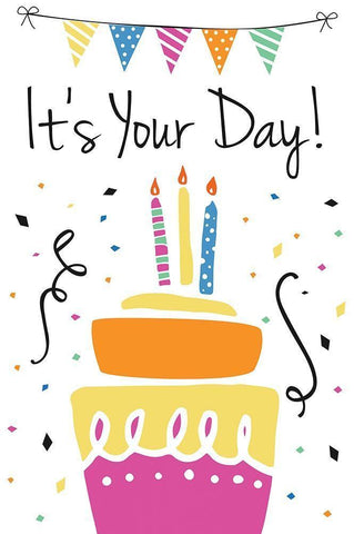 Its Your Day White Modern Wood Framed Art Print with Double Matting by ND Art
