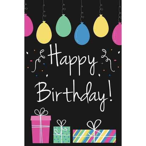 Happy Birthday Gold Ornate Wood Framed Art Print with Double Matting by ND Art