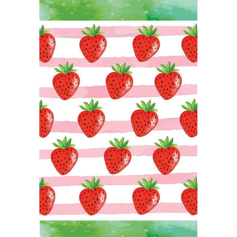 Strawberry Pattern Gold Ornate Wood Framed Art Print with Double Matting by ND Art