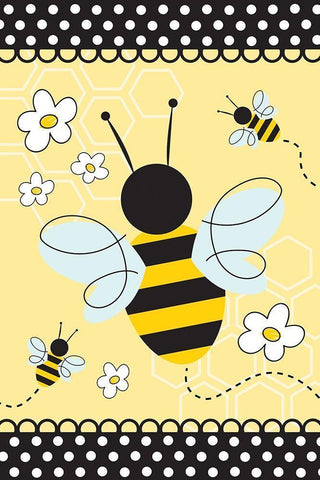 Queen Bee White Modern Wood Framed Art Print with Double Matting by ND Art