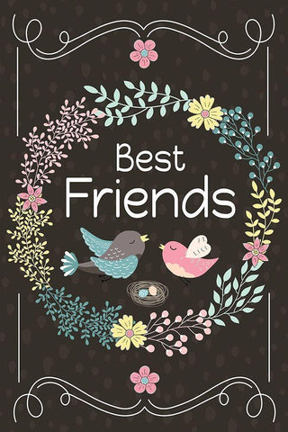 Best Friends Black Ornate Wood Framed Art Print with Double Matting by ND Art