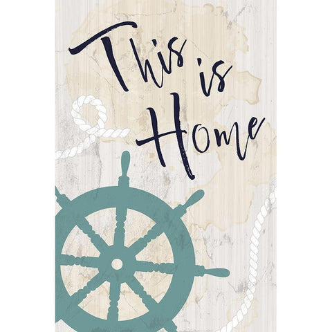 This is Home Gold Ornate Wood Framed Art Print with Double Matting by ND Art