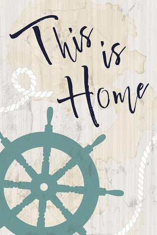 This is Home Black Ornate Wood Framed Art Print with Double Matting by ND Art