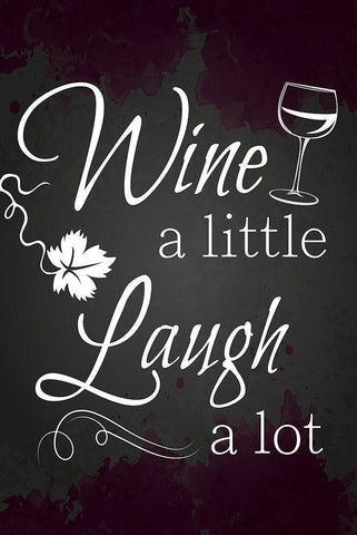 Wine a Little Black Ornate Wood Framed Art Print with Double Matting by ND Art