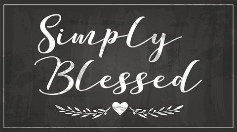 Simply Blessed Black Ornate Wood Framed Art Print with Double Matting by ND Art