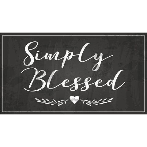 Simply Blessed Black Modern Wood Framed Art Print by ND Art