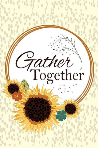 Gather Together Black Ornate Wood Framed Art Print with Double Matting by ND Art