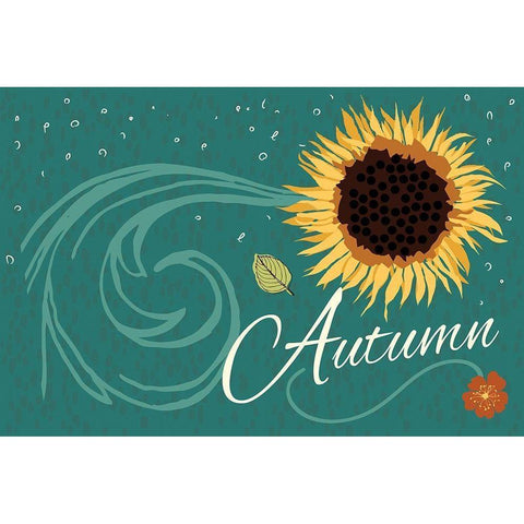 Autumn Black Modern Wood Framed Art Print by ND Art