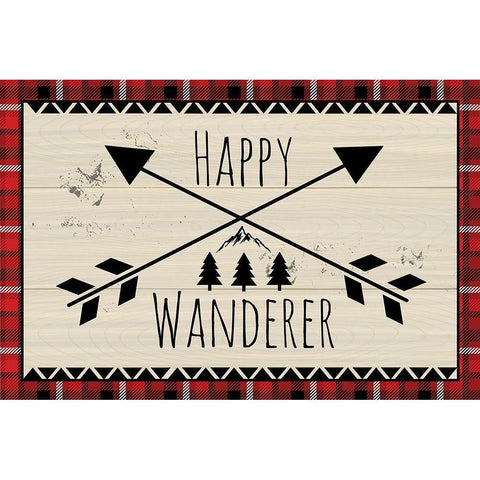 Happy Wanderer Gold Ornate Wood Framed Art Print with Double Matting by ND Art