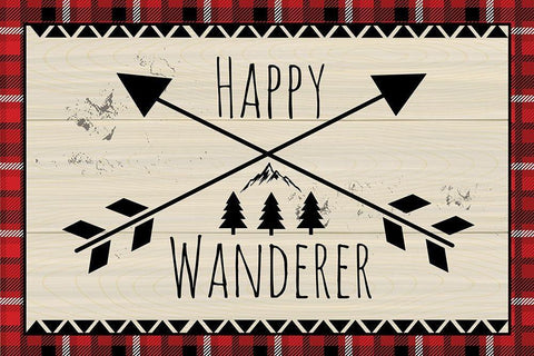 Happy Wanderer Black Ornate Wood Framed Art Print with Double Matting by ND Art