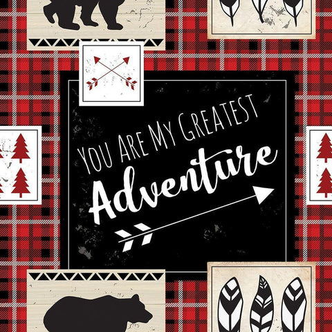You Are My Greatest Adventure Black Modern Wood Framed Art Print with Double Matting by ND Art