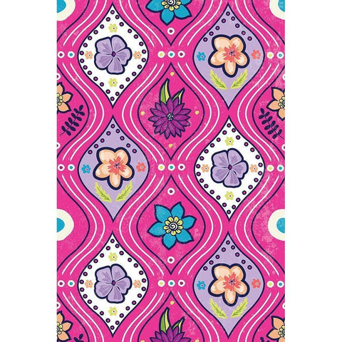 Floral II White Modern Wood Framed Art Print by ND Art