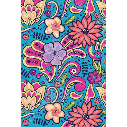 Floral III White Modern Wood Framed Art Print by ND Art