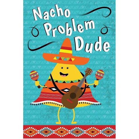 Nacho Problem Black Modern Wood Framed Art Print with Double Matting by ND Art