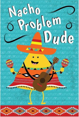 Nacho Problem Black Ornate Wood Framed Art Print with Double Matting by ND Art