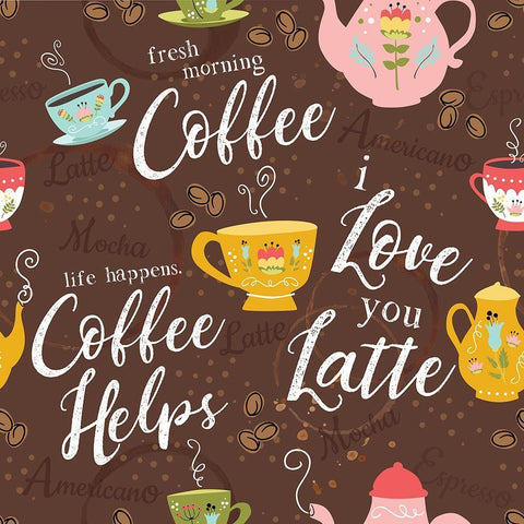 I Love You a Latte III Black Ornate Wood Framed Art Print with Double Matting by ND Art