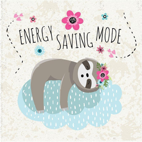 Energy Saving Mode Gold Ornate Wood Framed Art Print with Double Matting by ND Art