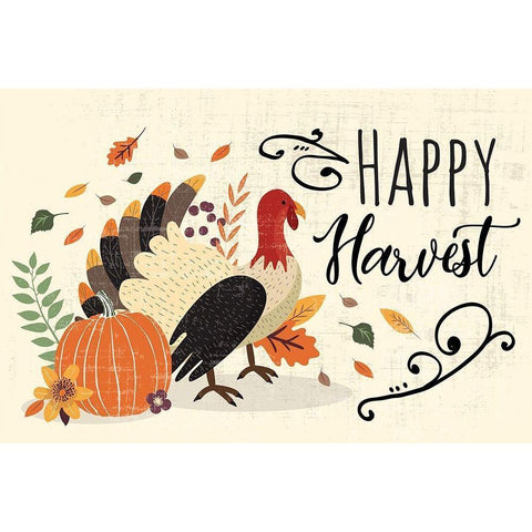 Autumn Vibes Art III Black Modern Wood Framed Art Print with Double Matting by ND Art