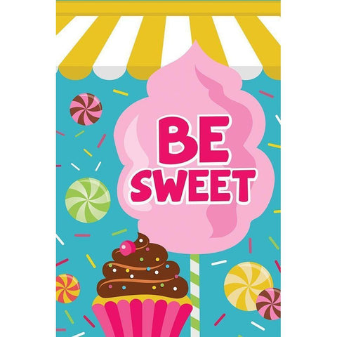 Be Sweet Black Modern Wood Framed Art Print with Double Matting by ND Art