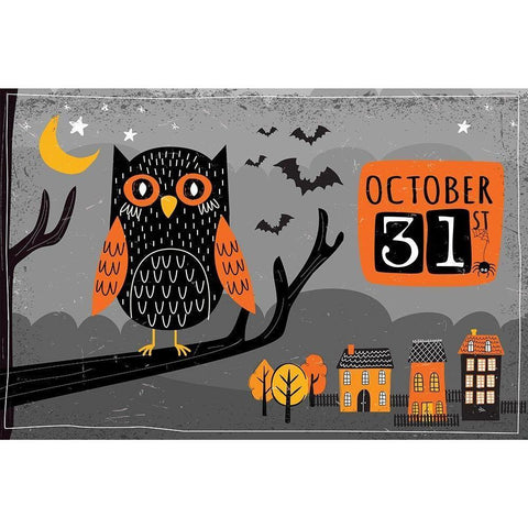October 31st Black Modern Wood Framed Art Print by ND Art