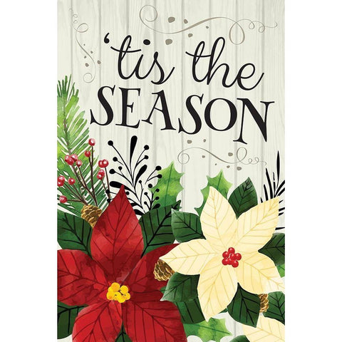 Tis the Season Black Modern Wood Framed Art Print by ND Art