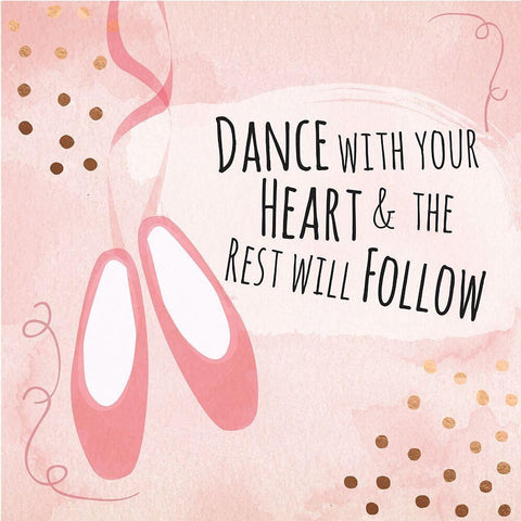 Dance with Your Heart White Modern Wood Framed Art Print with Double Matting by ND Art