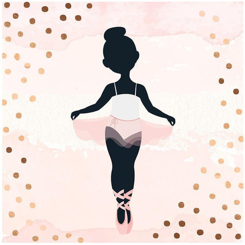 Ballerina White Modern Wood Framed Art Print by ND Art