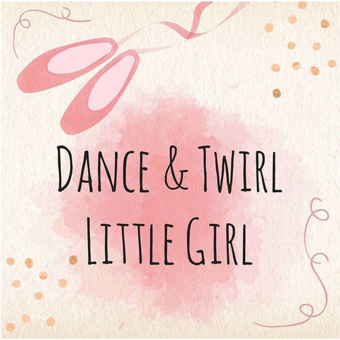 Dance and Twirl White Modern Wood Framed Art Print by ND Art