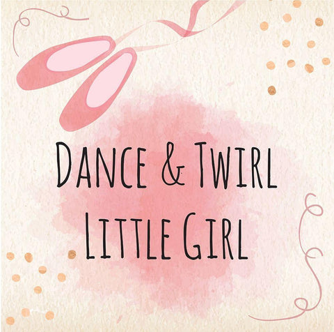 Dance and Twirl White Modern Wood Framed Art Print with Double Matting by ND Art