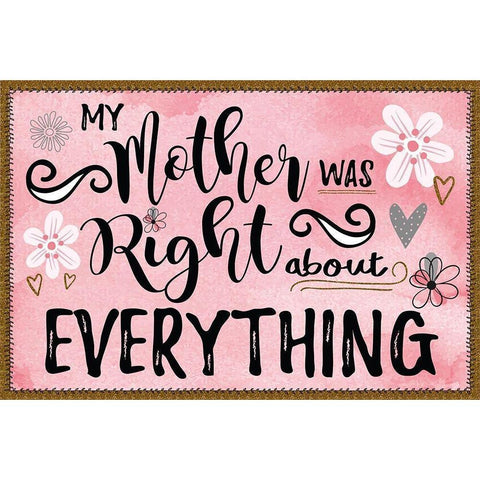 Best Mom Ever I White Modern Wood Framed Art Print by ND Art