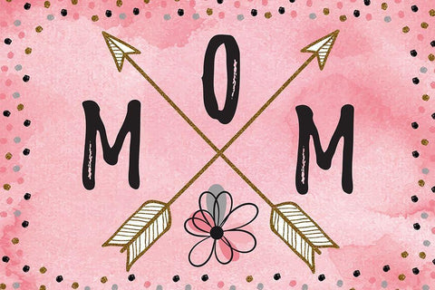 Best Mom Ever III White Modern Wood Framed Art Print with Double Matting by ND Art