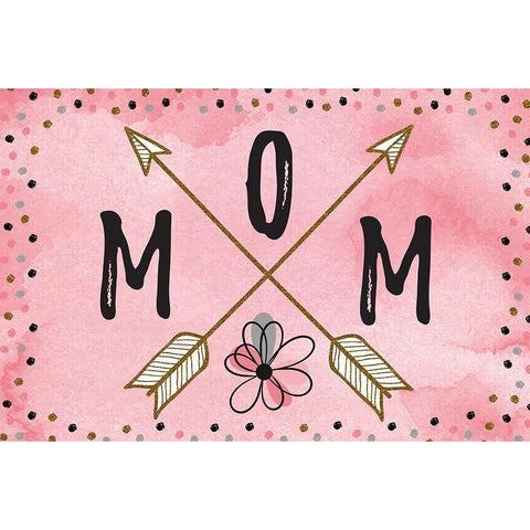 Best Mom Ever III Black Modern Wood Framed Art Print by ND Art