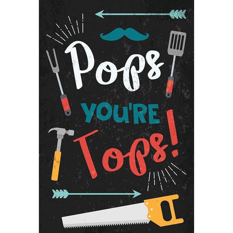 Pops Your Tops Gold Ornate Wood Framed Art Print with Double Matting by ND Art