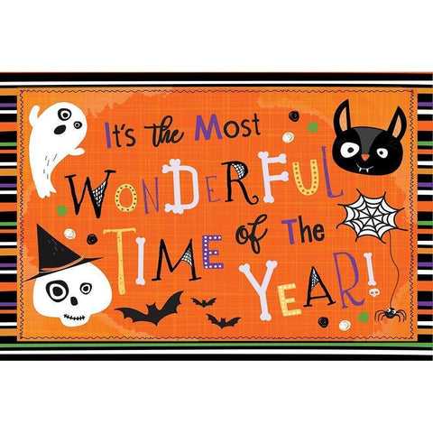 Spooky Buddies Art I White Modern Wood Framed Art Print by ND Art