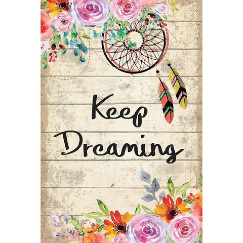 Keep Dreaming Black Modern Wood Framed Art Print by ND Art
